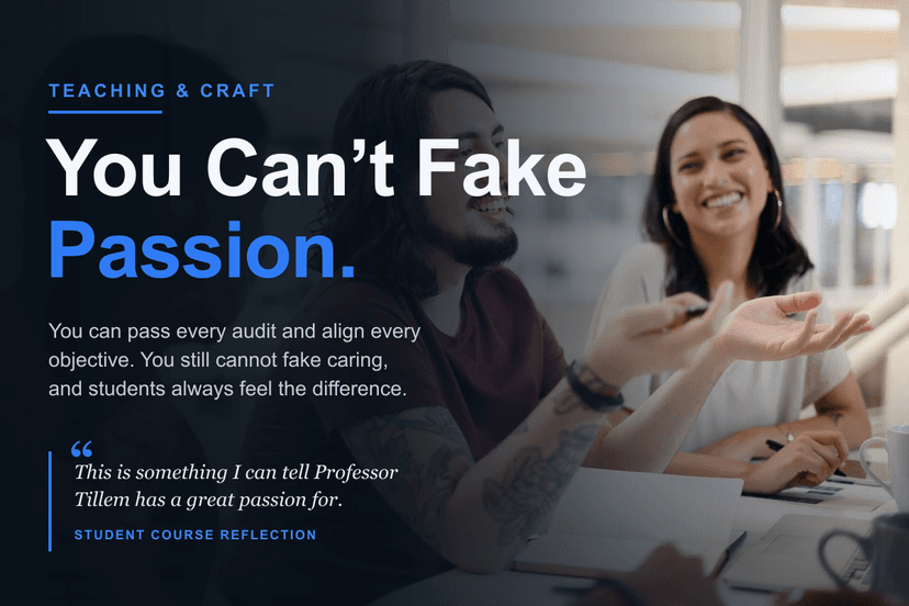 You Can't Fake Passion article