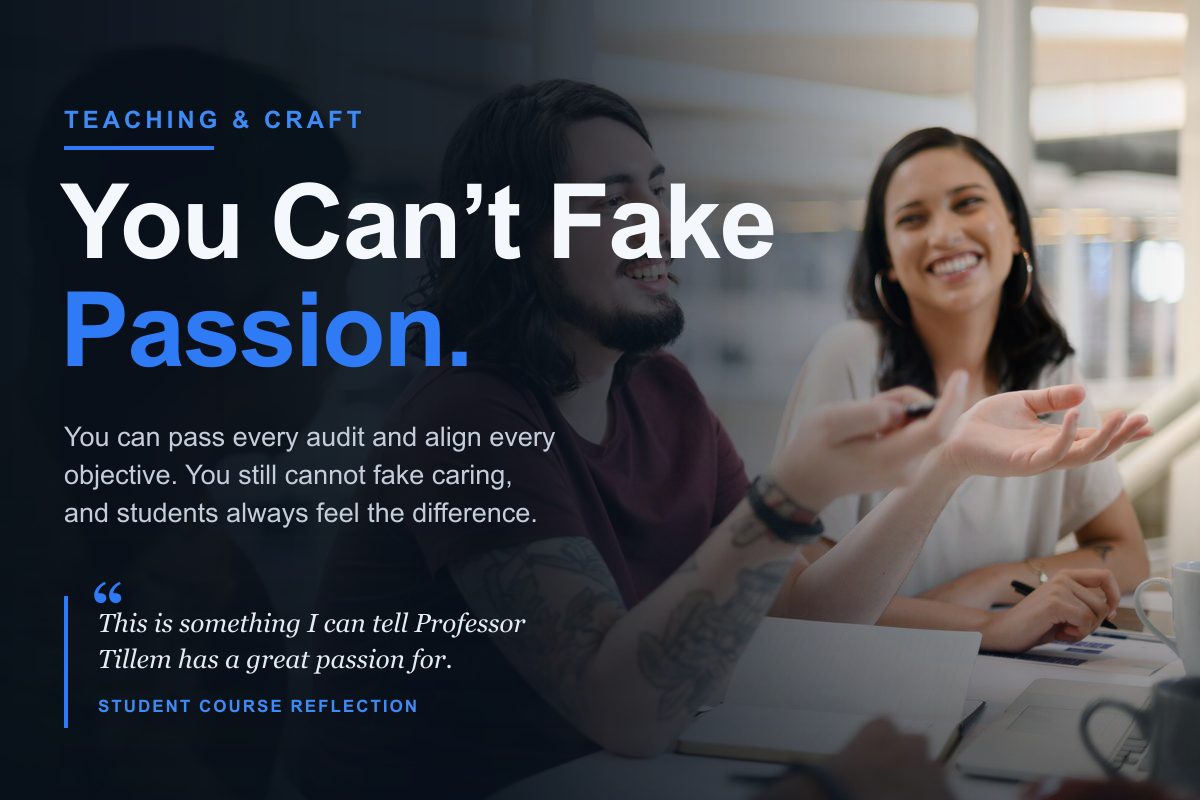 You Can't Fake Passion